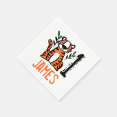 Serviette En Papier Tiger Wild One Bird Party (Coin)
