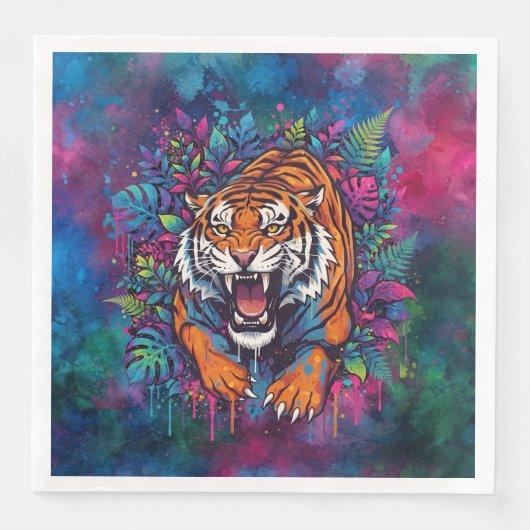 Serviette En Papier Tigre (Devant)