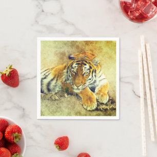 Serviette En Papier Tigre