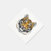 Serviette En Papier Tigre à 8 bits (Coin)