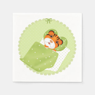 Serviette En Papier Tigre dans l'illustration de lit enfants imprimé e