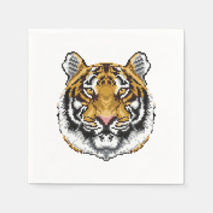 Serviette En Papier Tigre de 8 bits