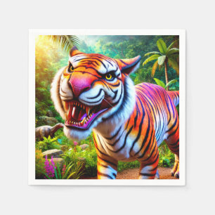Serviette En Papier Tigre en colère