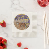Serviette En Papier Tigre et dragon (En situation)