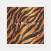 Serviette En Papier Tigre noir orange (Devant)