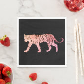 Serviette En Papier Tigre rose (En situation)