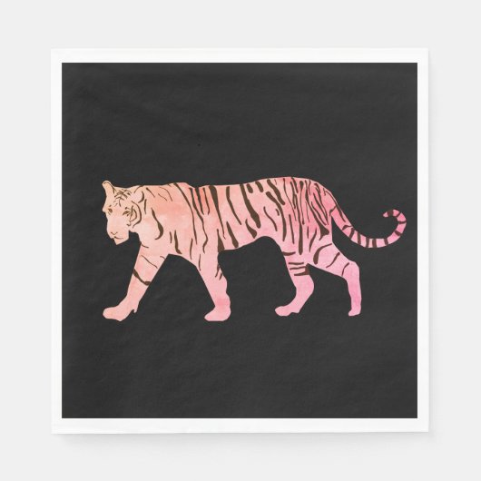 Serviette En Papier Tigre rose (Devant)