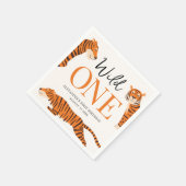 Serviette En Papier Tigre sauvage 1° fête d'anniversaire (Coin)