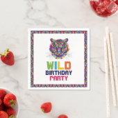 Serviette En Papier Tigre sauvage, fête d'anniversaire (En situation)