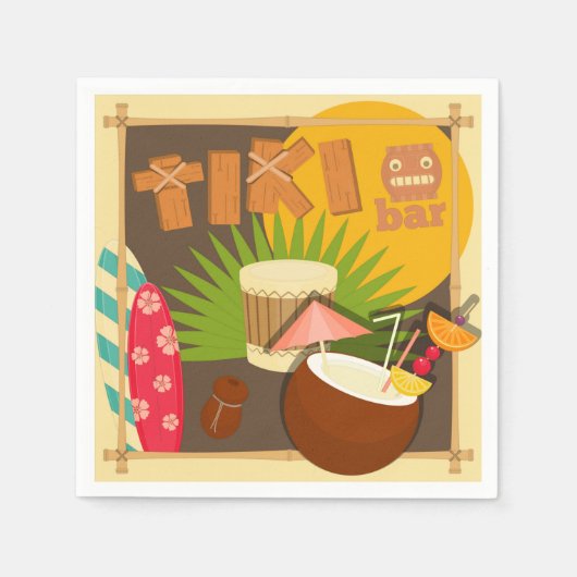 Serviette En Papier Tiki (Devant)