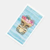 Serviette En Papier Tiki Bar Party Monogrammé (Coin)