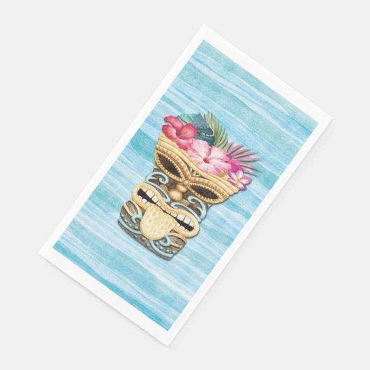 Serviette En Papier Tiki Bar Party Monogrammé (Coin)