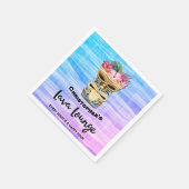 Serviette En Papier Tiki Bar Party Monogrammé (Coin)