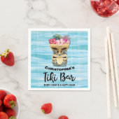 Serviette En Papier Tiki Bar Party Monogrammé (En situation)