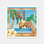 Serviette En Papier Tiki Bar - Une Oasis Tropicale (Devant)