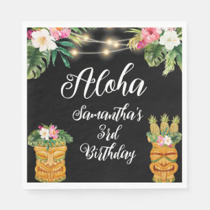 Serviette En Papier Tiki Hawaiian Aloha Tropical Birthday Luau Party