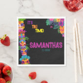 Serviette En Papier Tiki Heure Anniversaire (En situation)