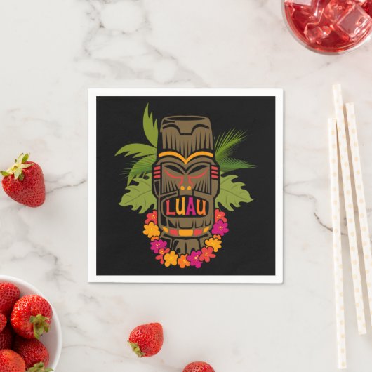 Serviette En Papier Tiki Luau (En situation)