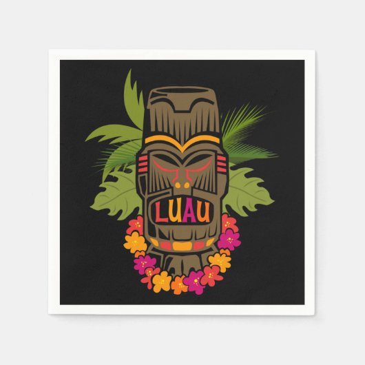 Serviette En Papier Tiki Luau (Devant)