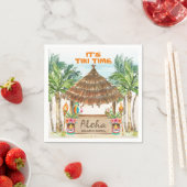 Serviette En Papier Tiki Luau | Plage tropicale Aloha (En situation)