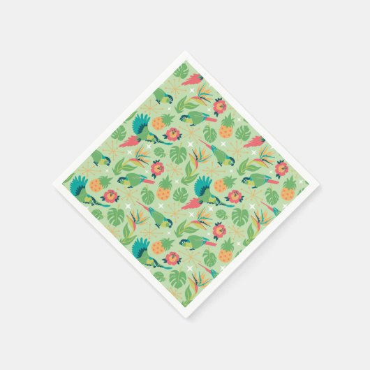 Serviette En Papier Tiki Parrot Cocktail Napkins (Coin)