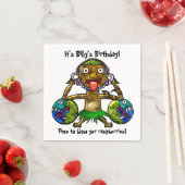 Serviette En Papier Tiki Party Funny Design (Personnalisé) (En situation)