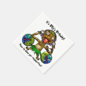 Serviette En Papier Tiki Party Funny Design (Personnalisé) (Coin)