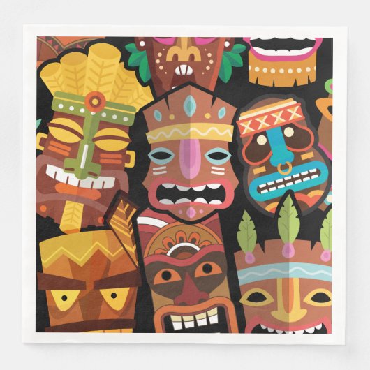 Serviette En Papier TIKI Pattern 5 (Devant)