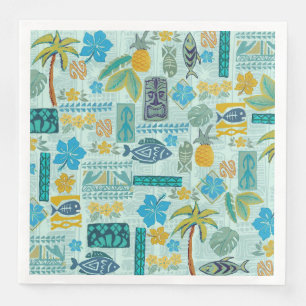 Serviette En Papier Tiki Tropix Hawaïen