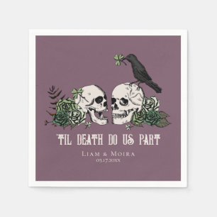 Serviette En Papier Til Death Jour de la Saint Patrick gothique Crâne 
