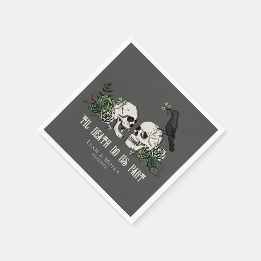 Serviette En Papier Til Death Jour de la Saint Patrick gothique Crâne (Coin)