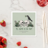 Serviette En Papier Til Death Jour de la Saint Patrick gothique Crâne  (En situation)