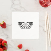 Serviette En Papier Til Death - Skeleton Heart Hands (En situation)