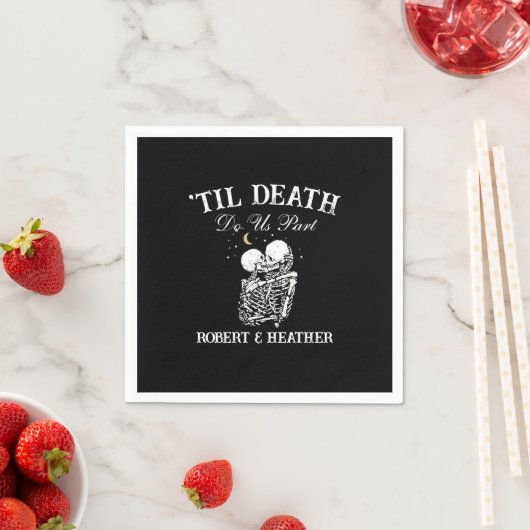 Serviette En Papier Til Death Skeleton Lots Tarot Card Goth Mariage (En situation)