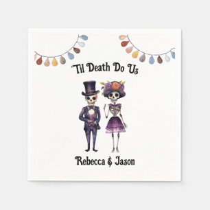 Serviette En Papier Til Death Skeletons Mariage gothique