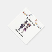 Serviette En Papier Til Death Skeletons Mariage gothique (Coin)