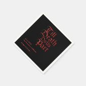 Serviette En Papier Till Death Do Us Part - Écriture Gothique Rouge Me (Coin)