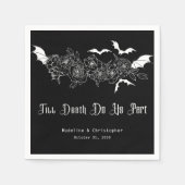 Serviette En Papier Till Death Do Us Part Gothic Black Wedding (Devant)