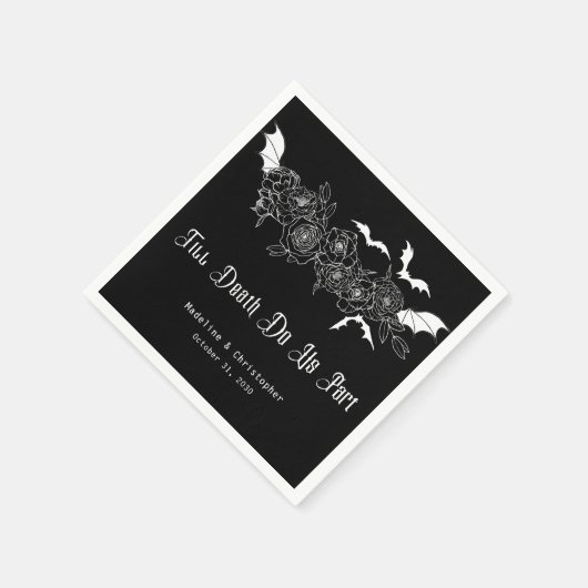 Serviette En Papier Till Death Do Us Part Gothic Black Wedding (Coin)