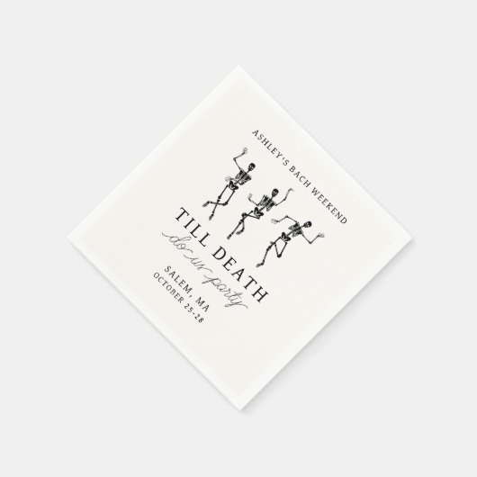 Serviette En Papier Till Death Do Us Party Bachelorette Week-end (Coin)