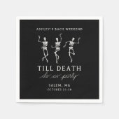 Serviette En Papier Till Death Do Us Party Bachelorette Week-end (Devant)