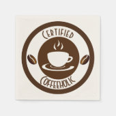 Serviette En Papier Timbre CoffeeHolic Certifié (Devant)