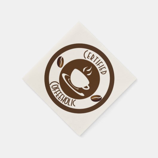 Serviette En Papier Timbre CoffeeHolic Certifié (Coin)