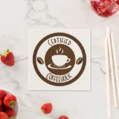 Serviette En Papier Timbre CoffeeHolic Certifié (En situation)