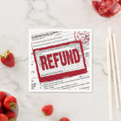 Serviette En Papier timbre de remboursement de taxe sur le revenu (En situation)