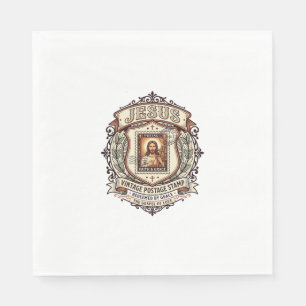 Serviette En Papier Timbre vintage Jésus Timbre vintage Jésus