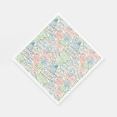 Serviette En Papier Timbres Visa de voyage (Coin)