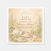 Serviette En Papier Time for Tea Garden Baby Shower (Devant)
