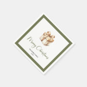 Serviette En Papier Timeless Christmas Present Custom Family Napkins @ (Coin)