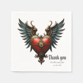 Serviette En Papier Timeless love, surreal elegance in steampunk style (Devant)